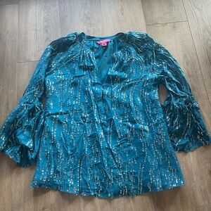 NWOT Lilly Pulitzer sequin blouse sz M